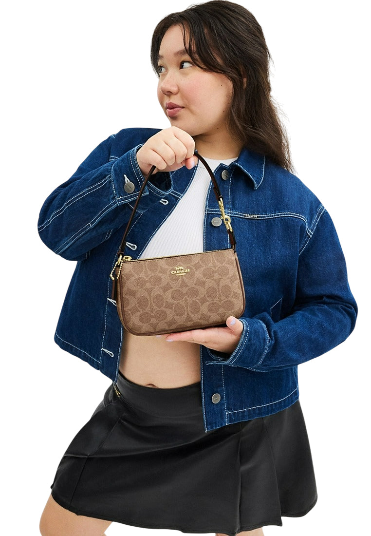 Coach Nolita 19 In Signature Canvas - Tan/Brown
