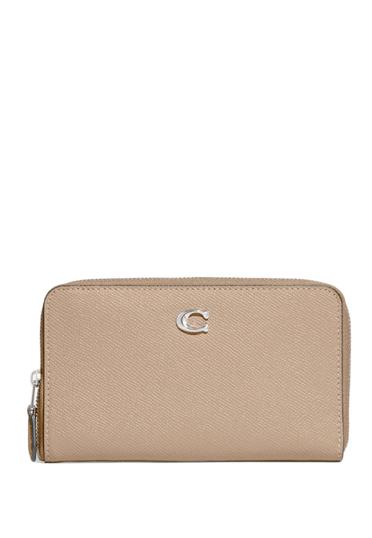 Coach Medium Zip Around Wallet - Taupe