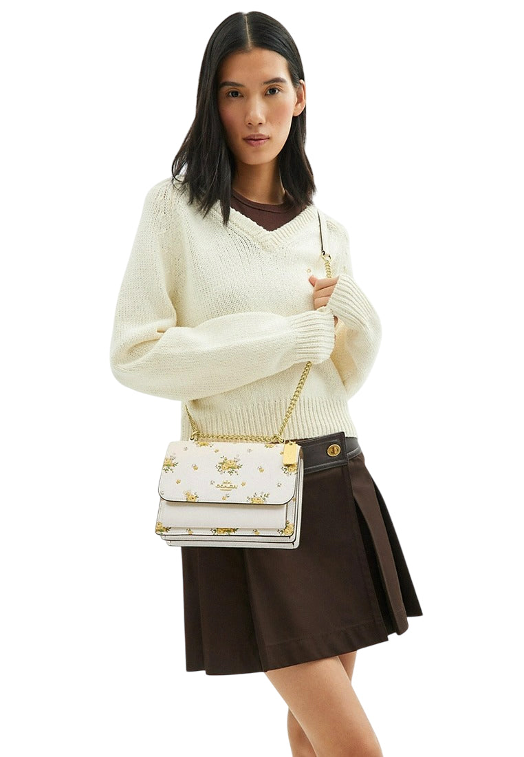 Coach Klare Crossbody Bag With Spring Blossom Print - White