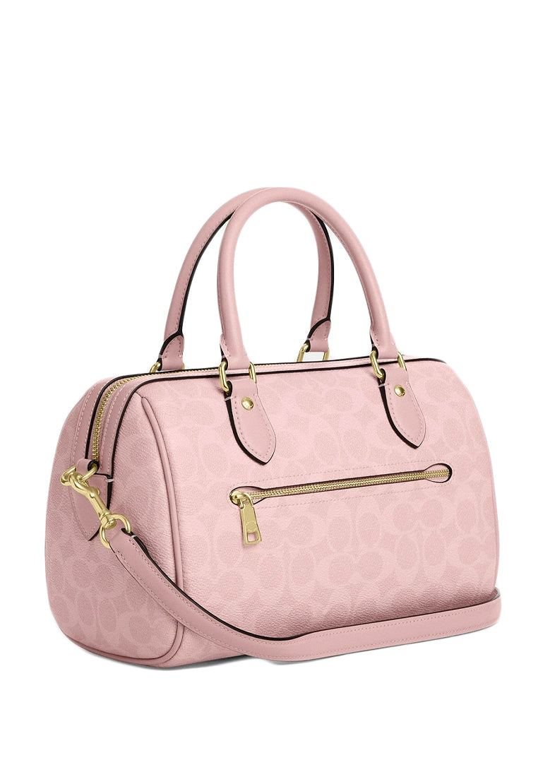 Coach Rowan Satchel Bag In Signature Canvas - Powder Pink