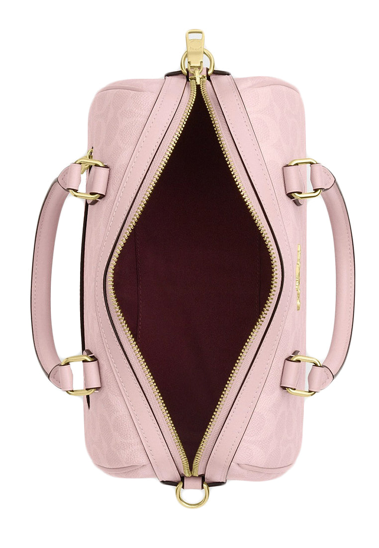 Coach Rowan Satchel Bag In Signature Canvas - Powder Pink