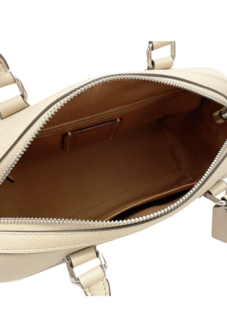 Coach Rowan Satchel Bag With Stripe - Ivory/Multi