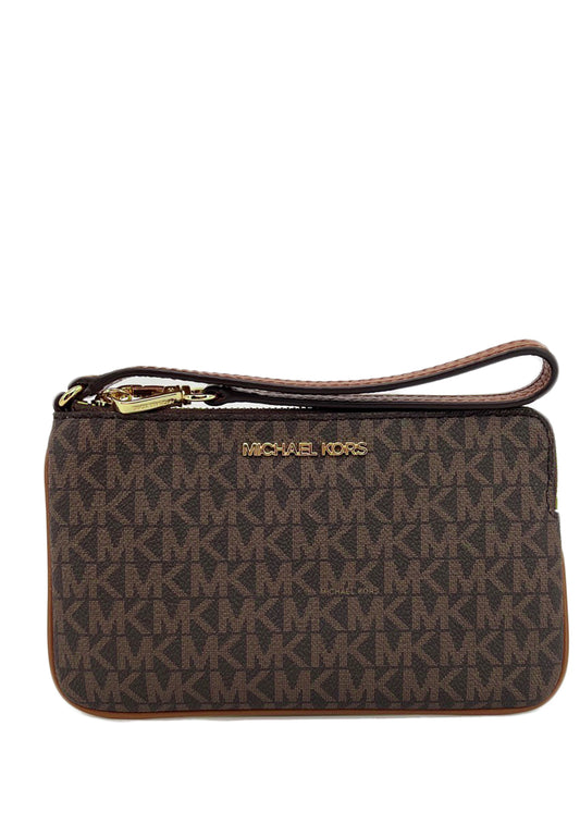 Michael Kors Jet Set Travel Large Logo Wristlet - Brown