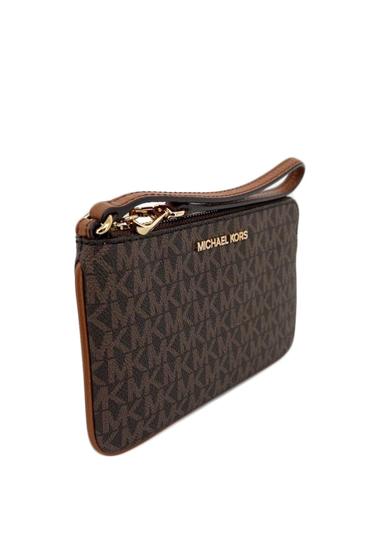 Michael Kors Jet Set Travel Large Logo Wristlet - Brown