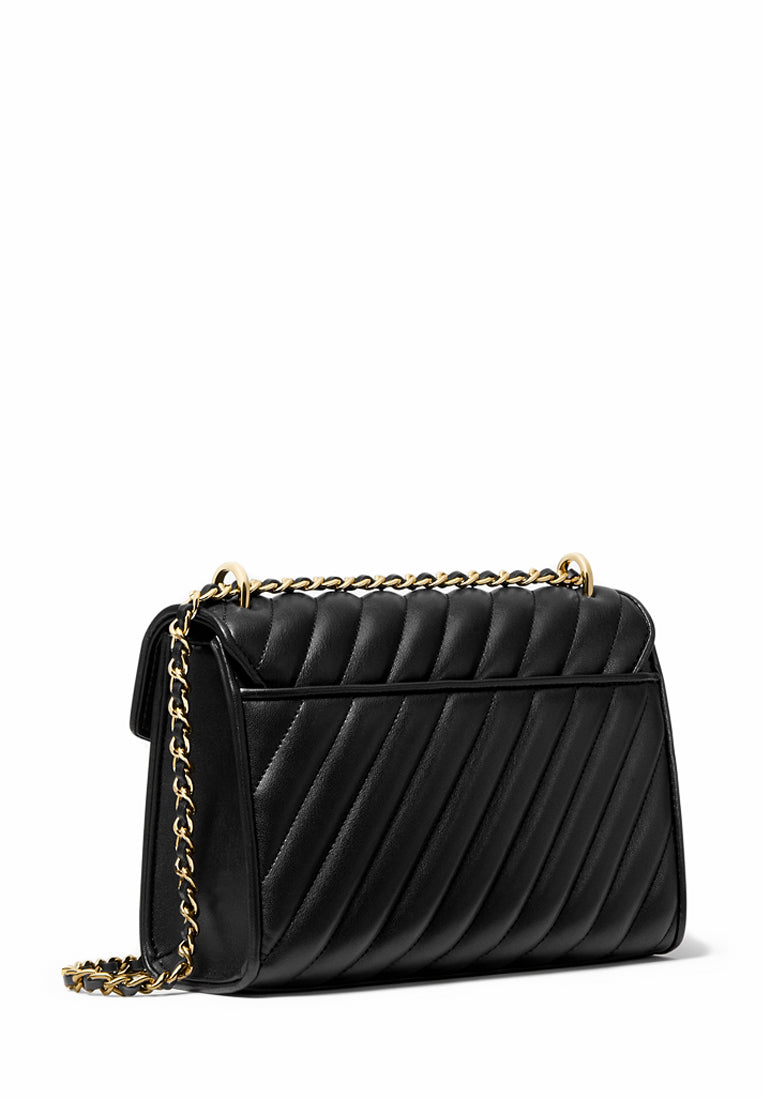 Michael Kors Rose Medium Quilted Shoulder Bag - Black