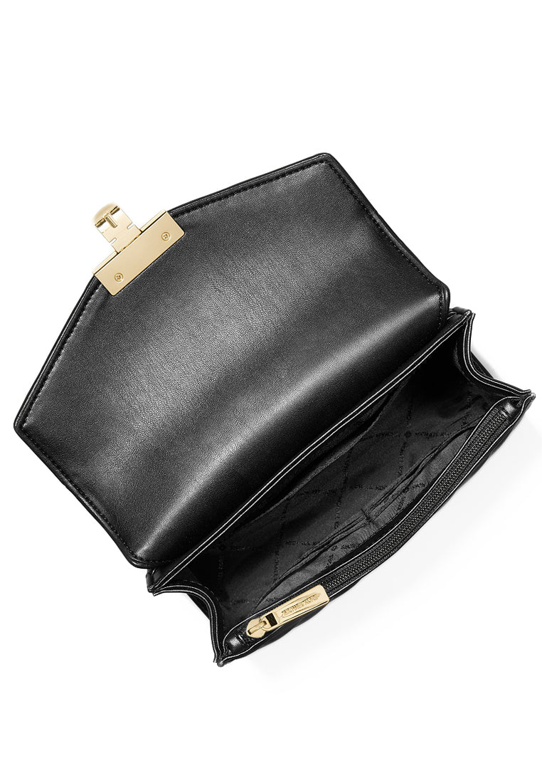 Michael Kors Rose Medium Quilted Shoulder Bag - Black