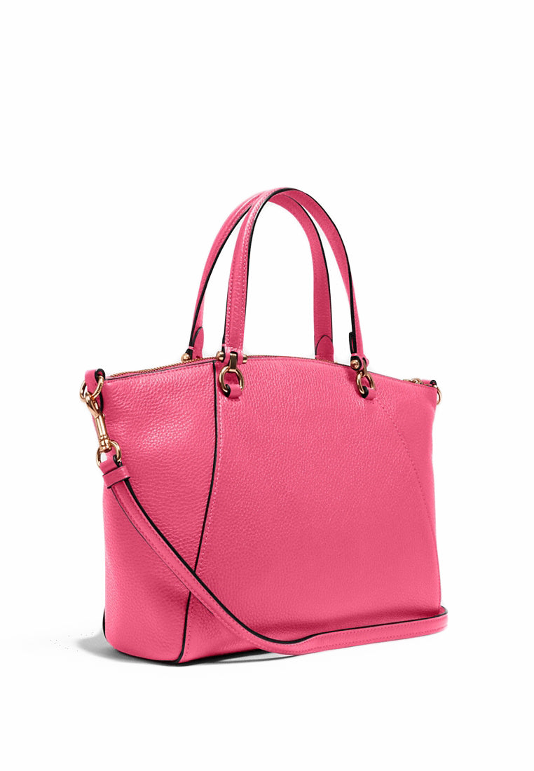 Coach Pebbled Leather Prairie Satchel - Fuchsia