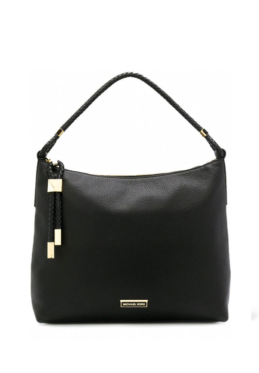Michael Kors Lexington Medium Pebbled Leather Shoulder Bag - Black