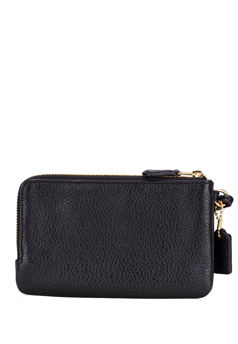 Coach Double Corner Zip Wristlet - Black