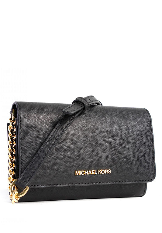Michael Kors Jet Set Travel Medium Phone Crossbody Bag- Black