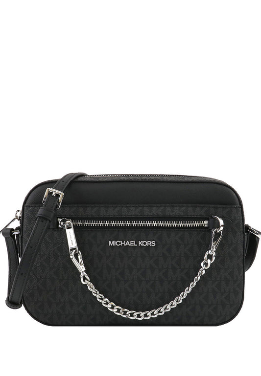Michael Kors Jet Set Item Signature Large Chain Crossbody Bag - Black