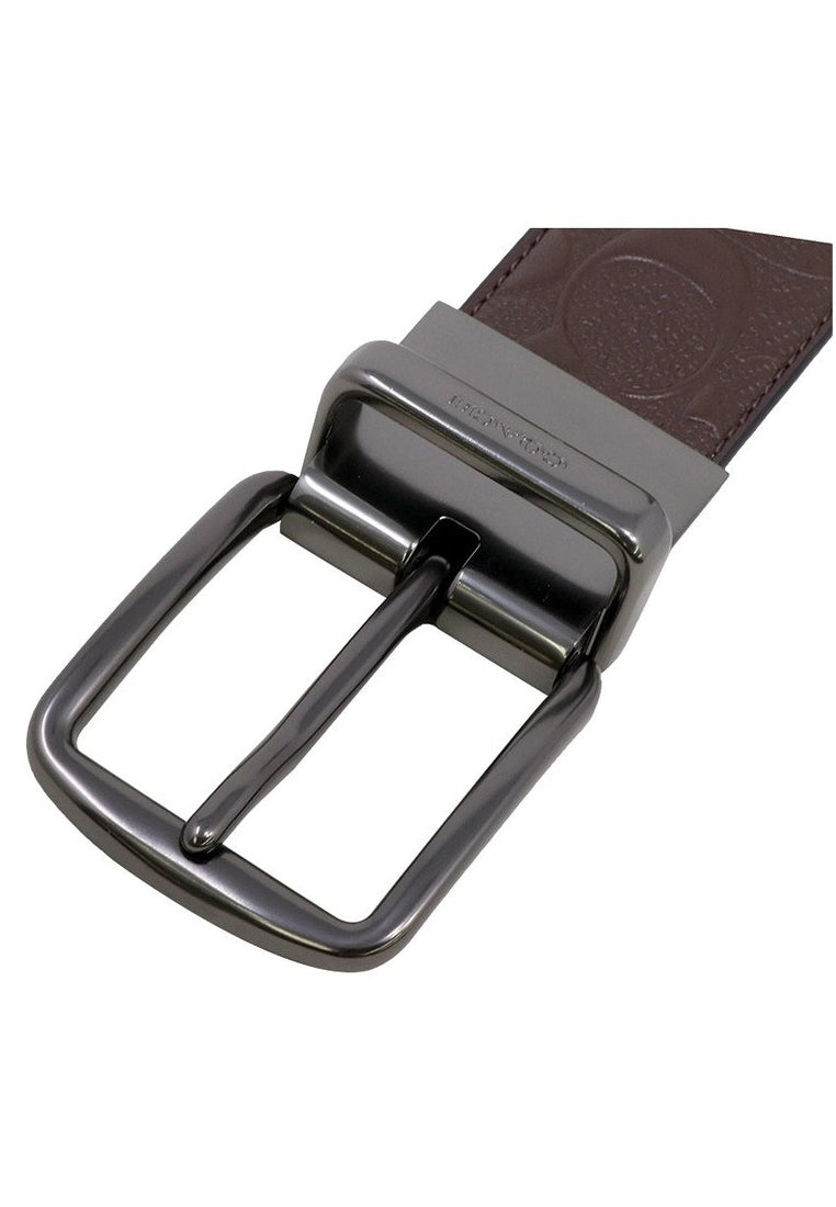 Coach Mens Wide Harness Cut-To-Size Reversible Signature Leather Belt - Mahogany