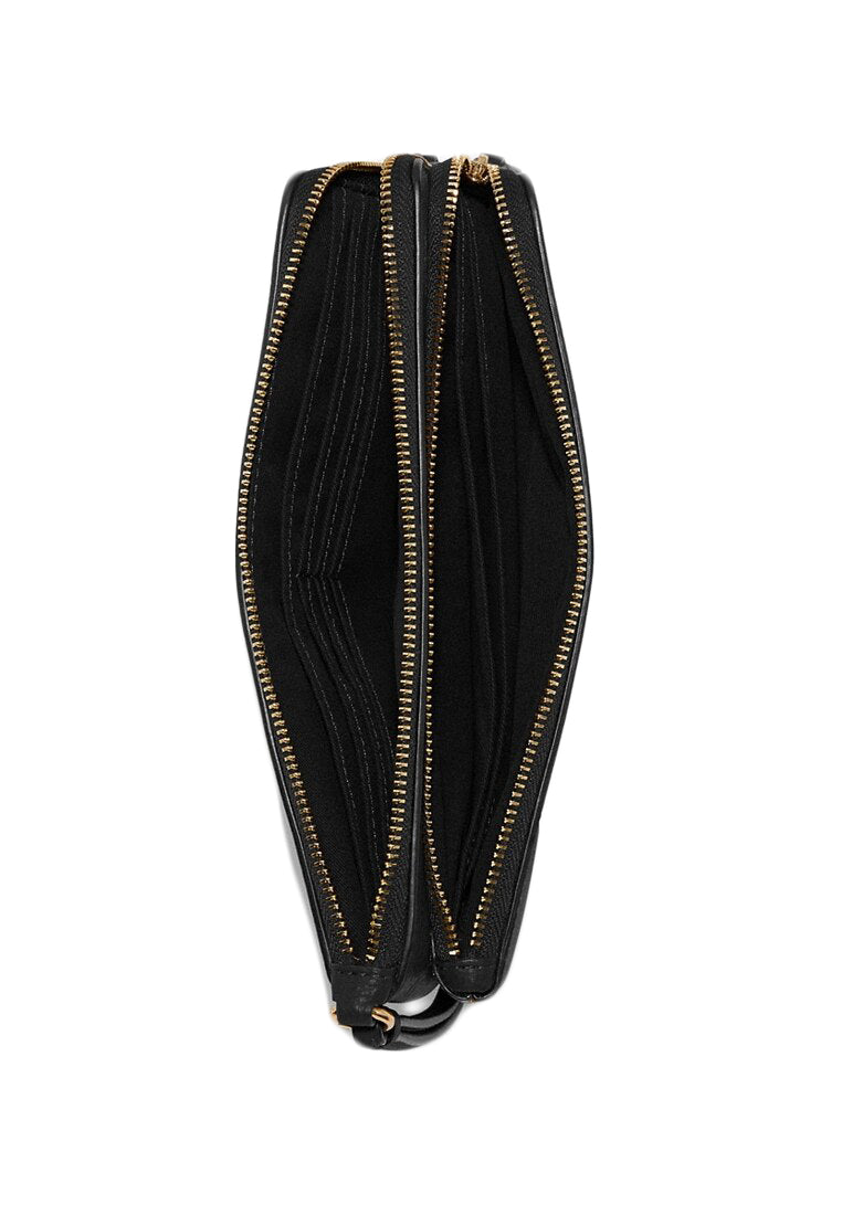 Coach Double Zip Wallet In Signature Canvas - Dark Brown