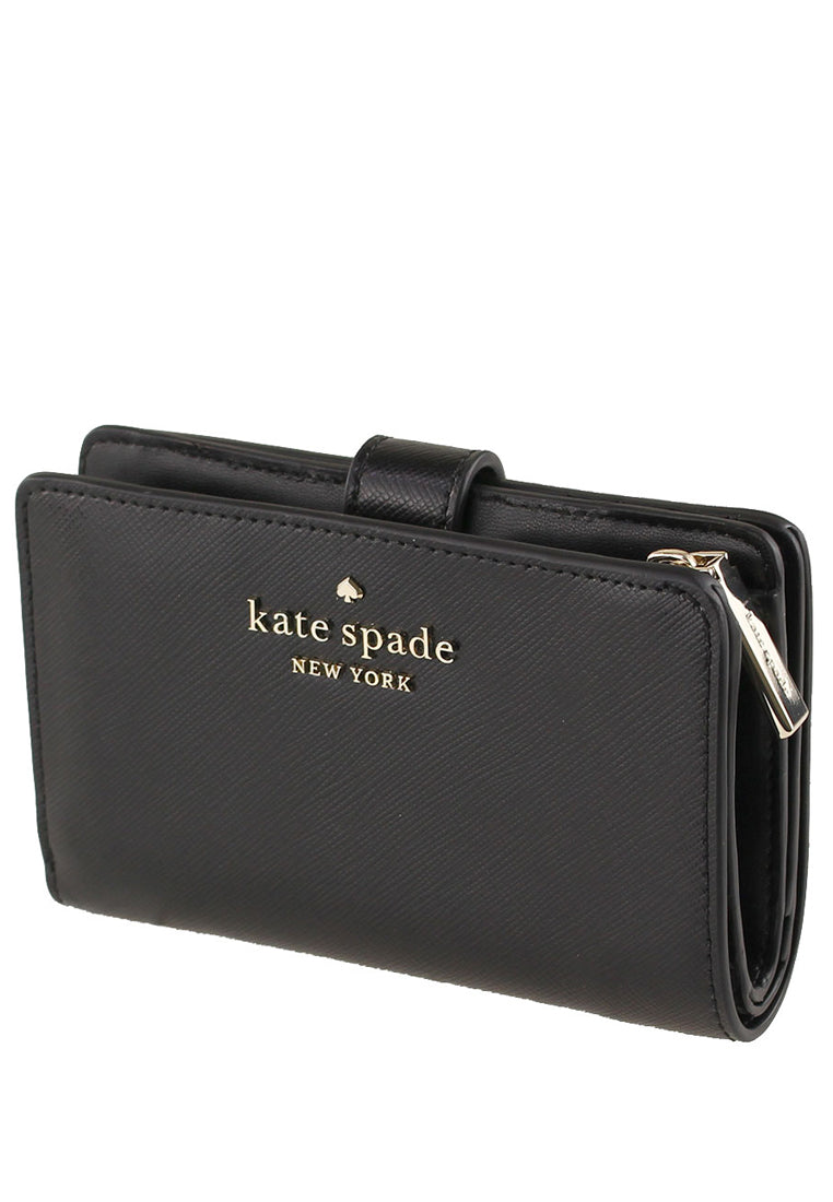 Kate Spade Staci Medium Compact Bifold Wallet - Black