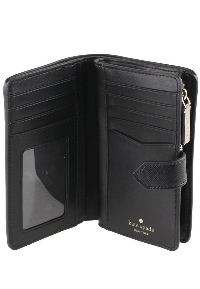 Kate Spade Staci Medium Compact Bifold Wallet - Black