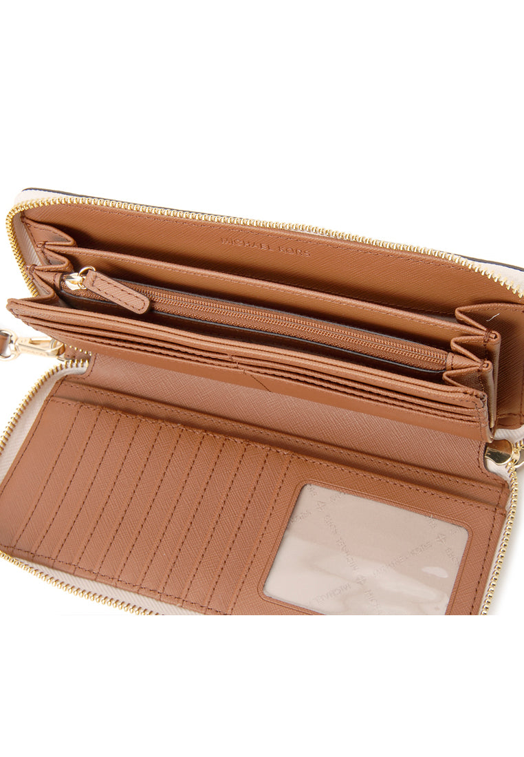Michael Kors Jet Set Travel Signature Zip Around Continental Wallet - Vanilla