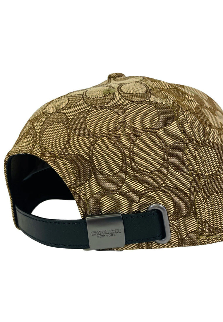 Coach Mens Signature Flat Brim Hat - Brown