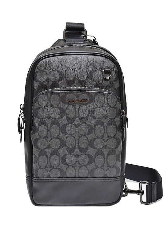 Coach Graham Pack In Signature Canvas - Black