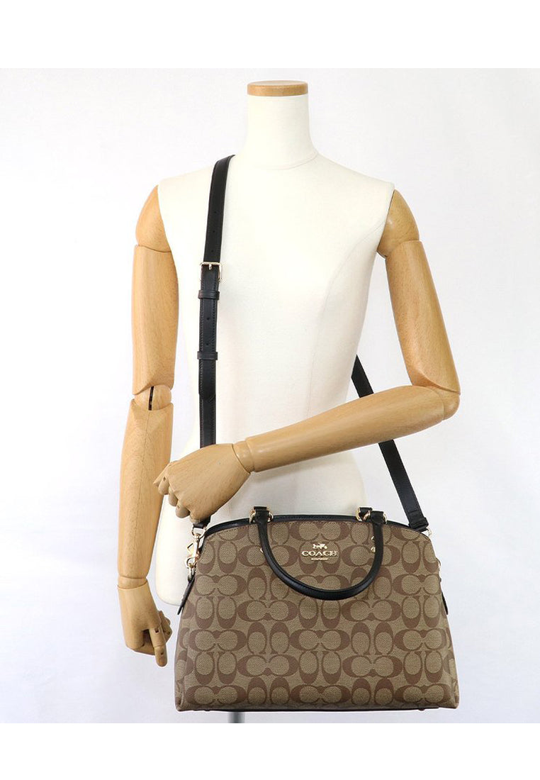 Coach Lillie Carryall In Signature Canvas - Brown/Black