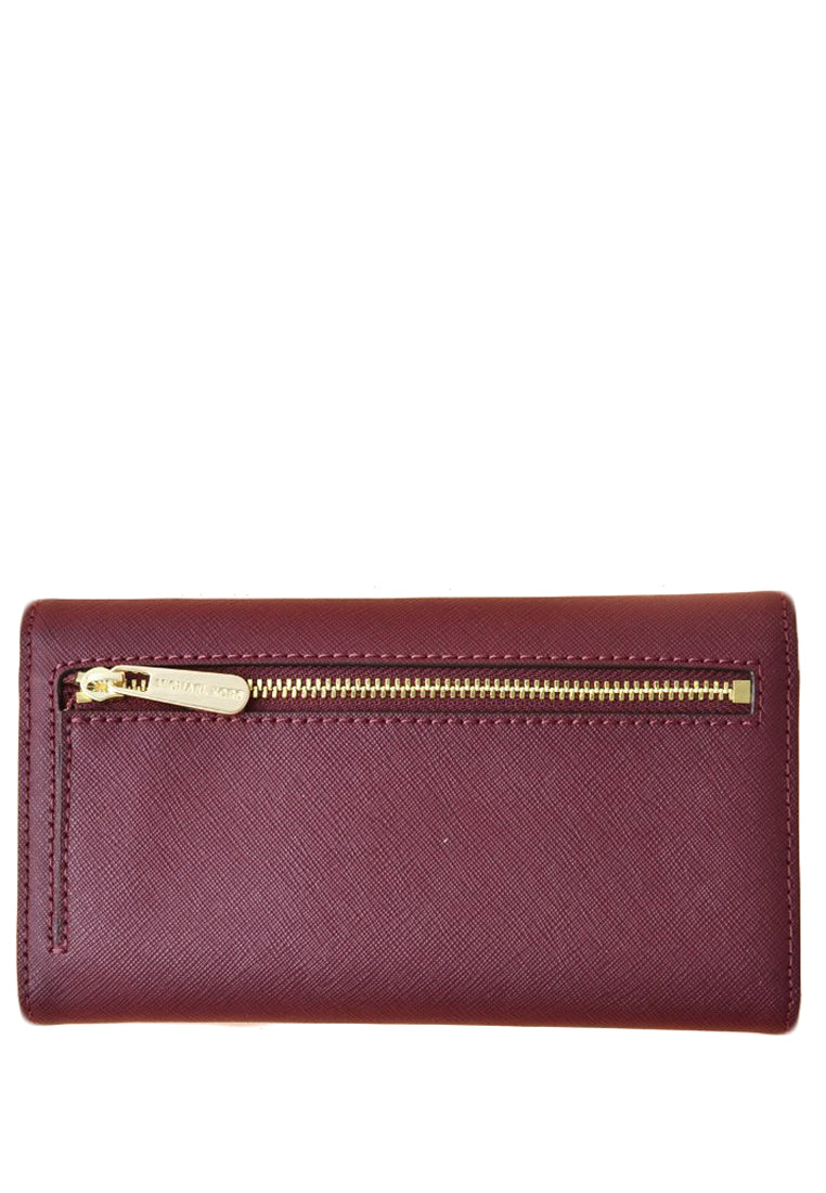Michael Kors Jet Set Travel Large Trifold Wallet - Merlot