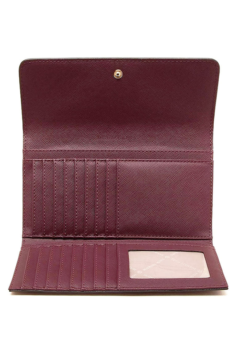 Michael Kors Jet Set Travel Large Trifold Wallet - Merlot