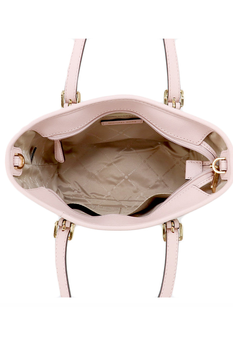 Michael Kors Jet Set Travel Extra-Small Logo Top Zip Tote Bag - Powder/Multi