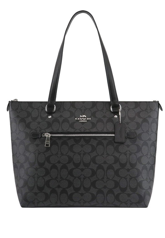 Coach Gallery Tote In Signature Canvas - Black