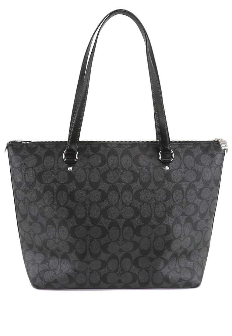 Coach Gallery Tote In Signature Canvas - Black