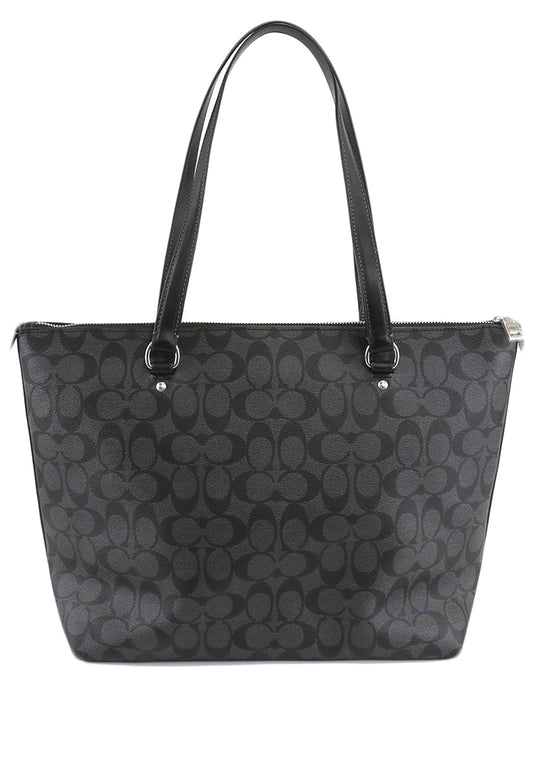 Coach Gallery Tote In Signature Canvas - Black