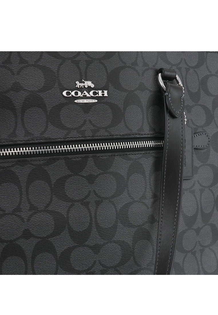 Coach Gallery Tote In Signature Canvas - Black