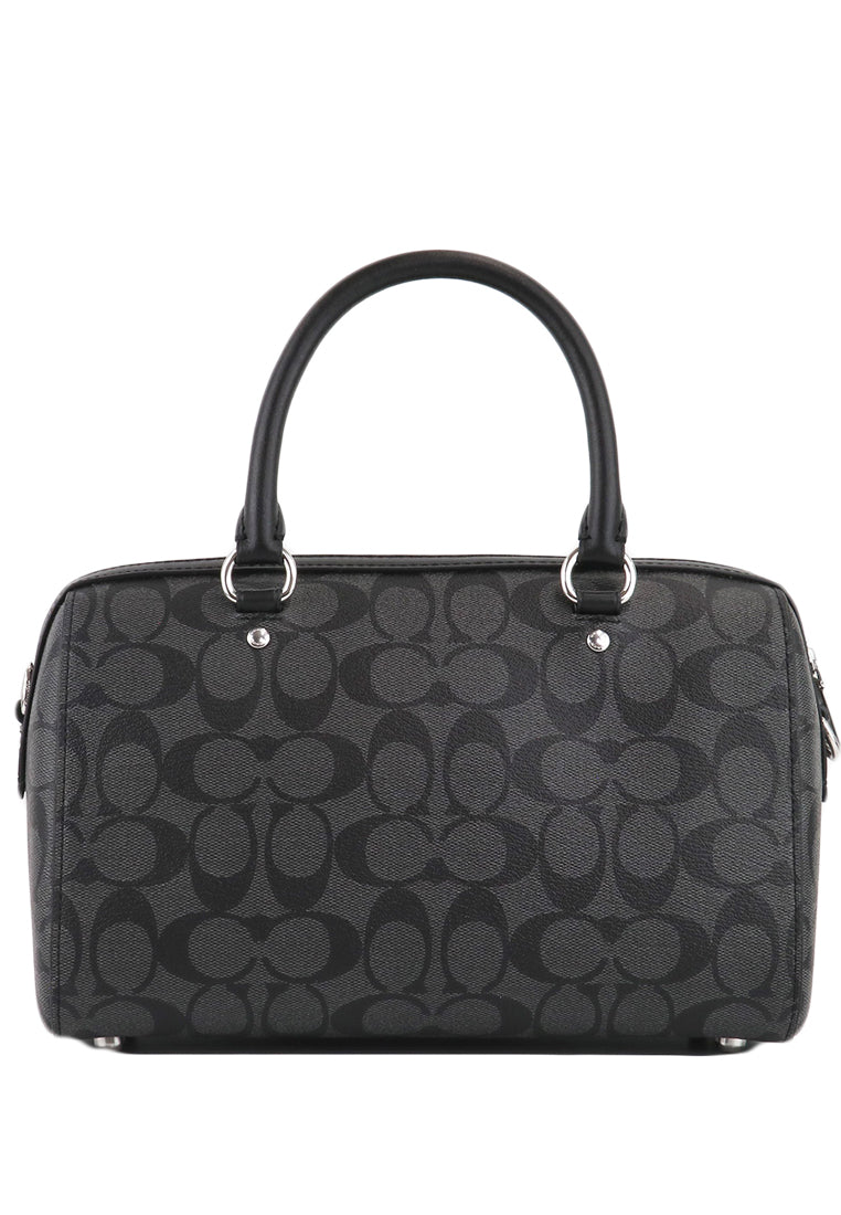 Coach Rowan Satchel In Signature Canvas - Black