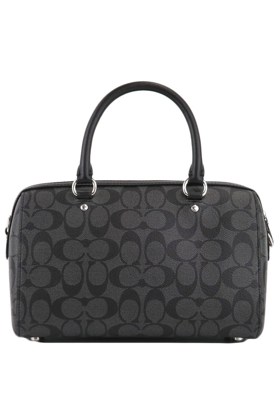 Coach Rowan Satchel In Signature Canvas - Black