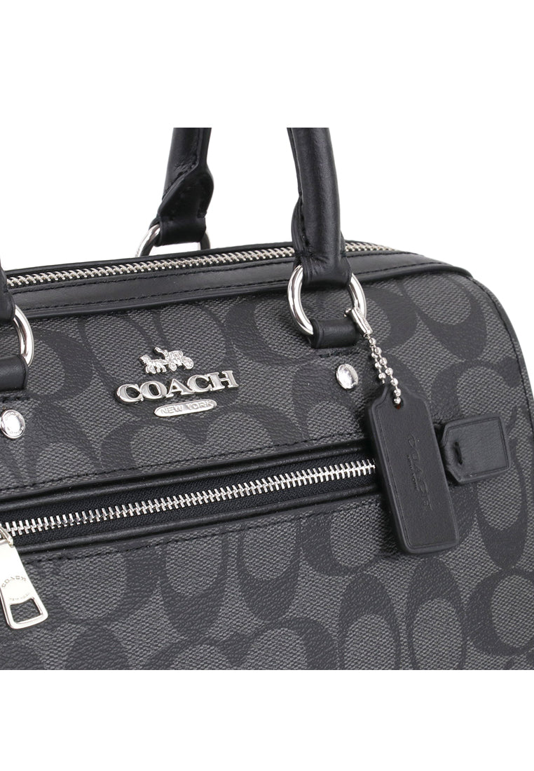 Coach Rowan Satchel In Signature Canvas - Black