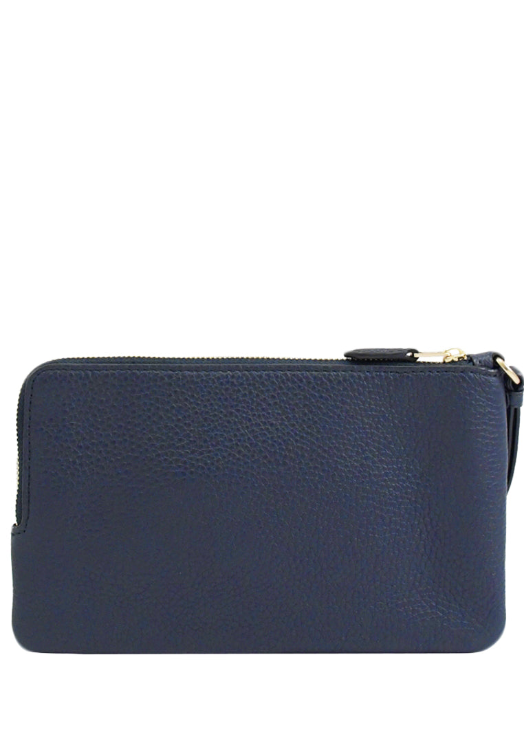 Coach Double Zip Wallet - Navy