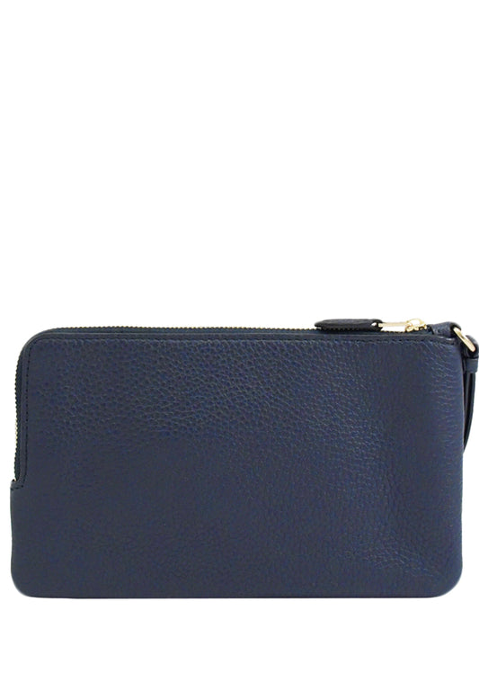 Coach Double Zip Wallet - Navy