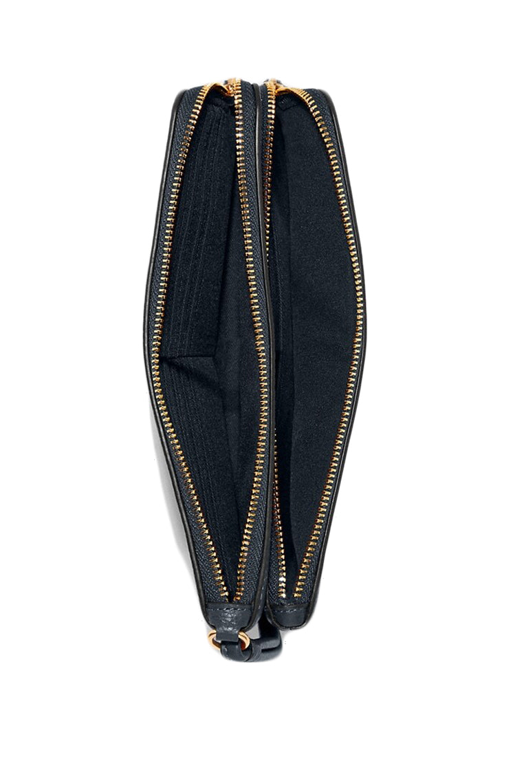 Coach Double Zip Wallet - Navy