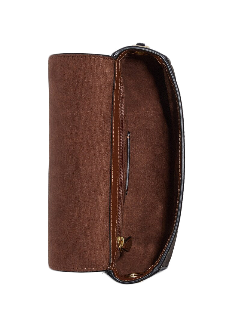 Coach Gemma Crossbody In Blocked Signature Canvas With Star Buckle - Brown