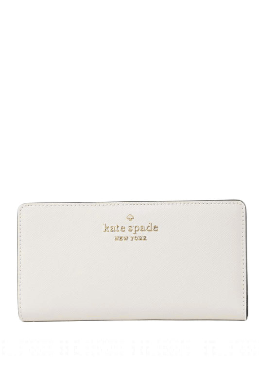 Kate Spade Staci Large Slim Bifold Wallet - Vanilla White