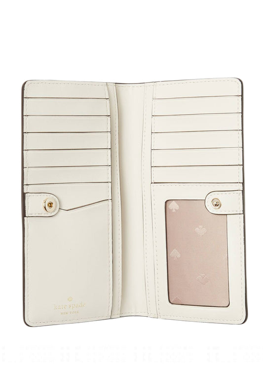 Kate Spade Staci Large Slim Bifold Wallet - Vanilla White