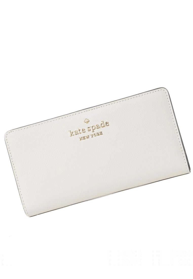 Kate Spade Staci Large Slim Bifold Wallet - Vanilla White