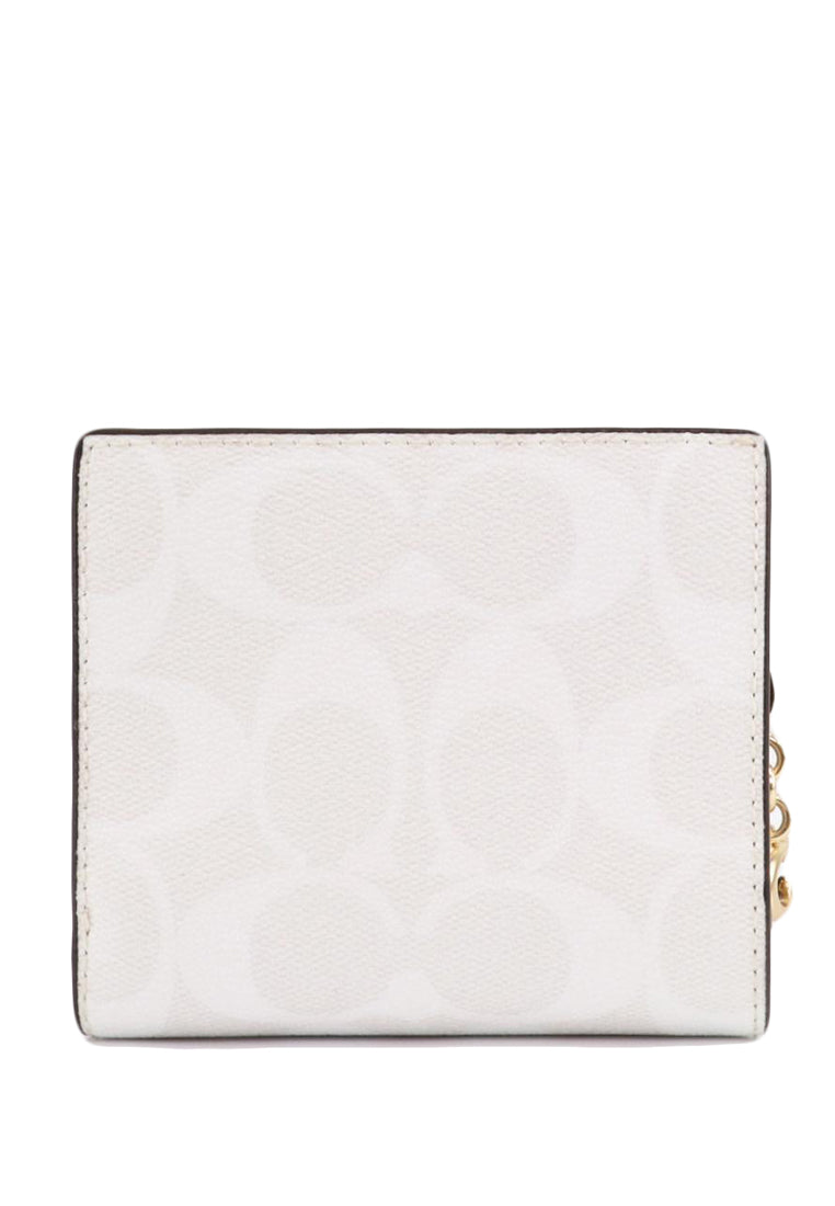 Coach Snap Wallet In Signature - Gracier White