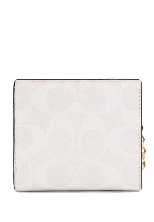 Coach Snap Wallet In Signature - Gracier White