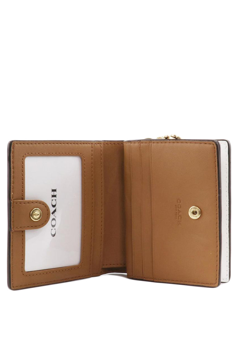 Coach Snap Wallet In Signature - Gracier White