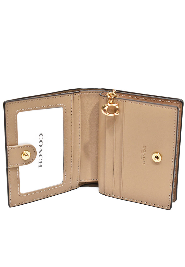 Coach Snap Wallet With Horse And Carriage Dot Print-- Cream