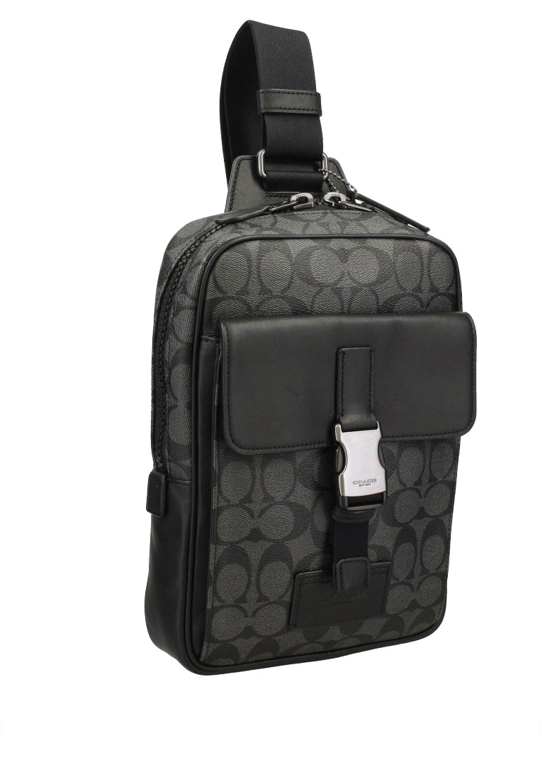 Coach Track Pack In Signature Canvas - Black