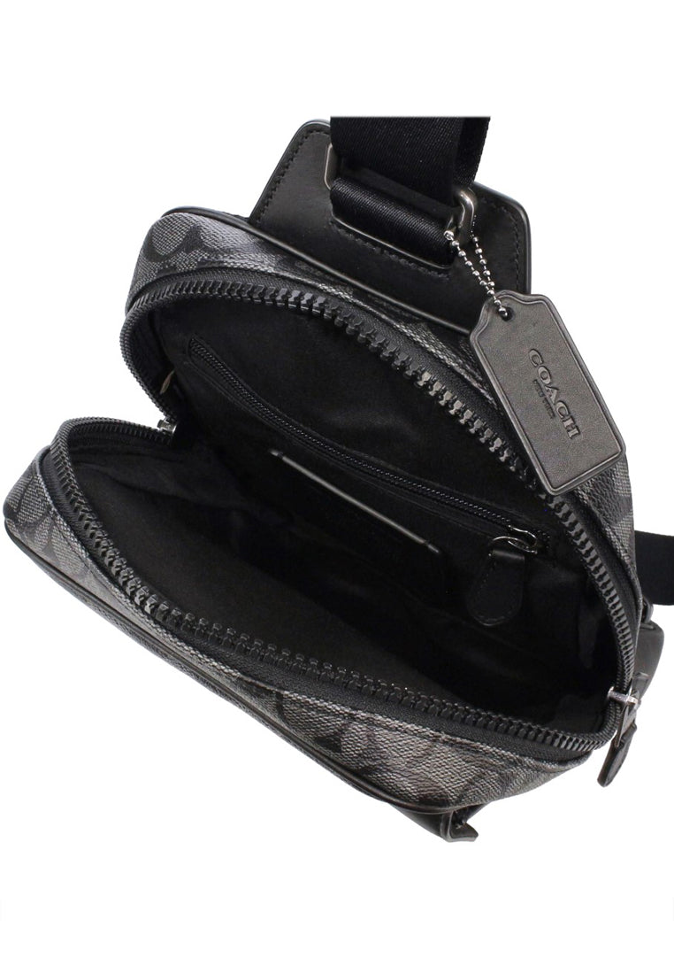 Coach Track Pack In Signature Canvas - Black