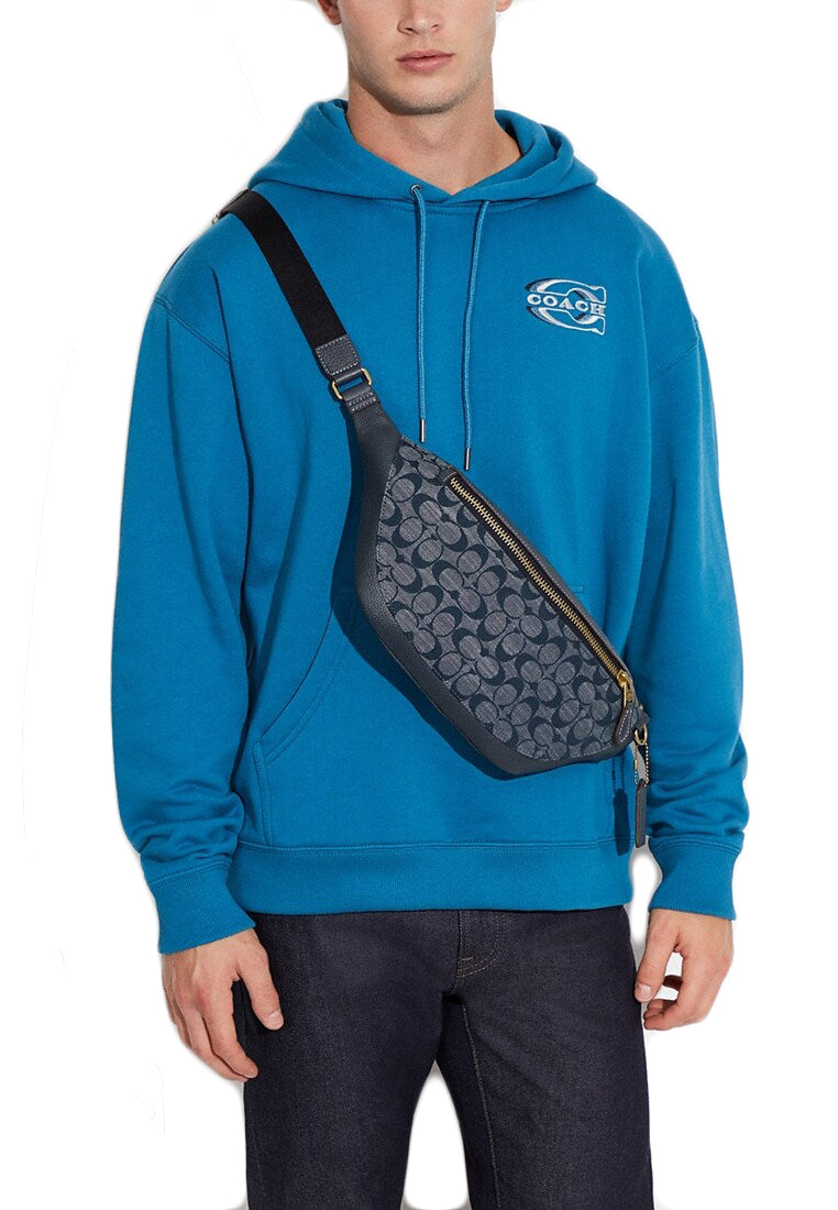 Coach Warren Belt Bag In Signature Chambray - Denim