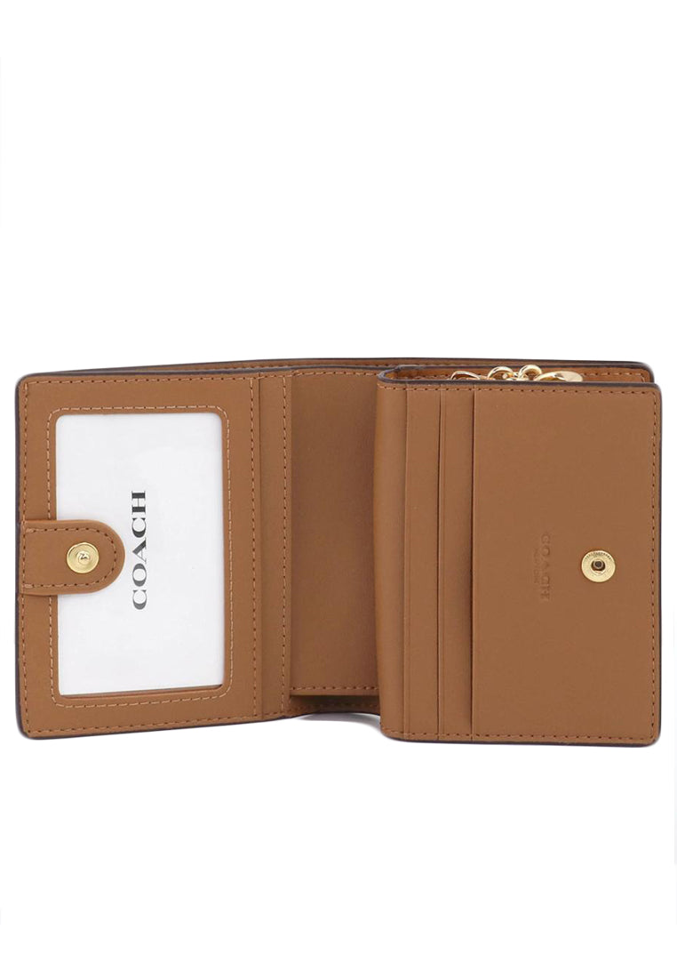 Coach Snap Wallet In Signature Canvas - Light Brown