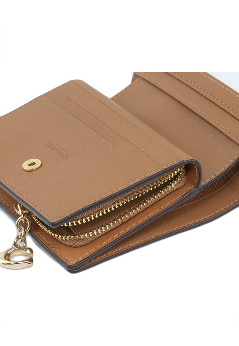 Coach Snap Wallet In Signature Canvas - Light Brown
