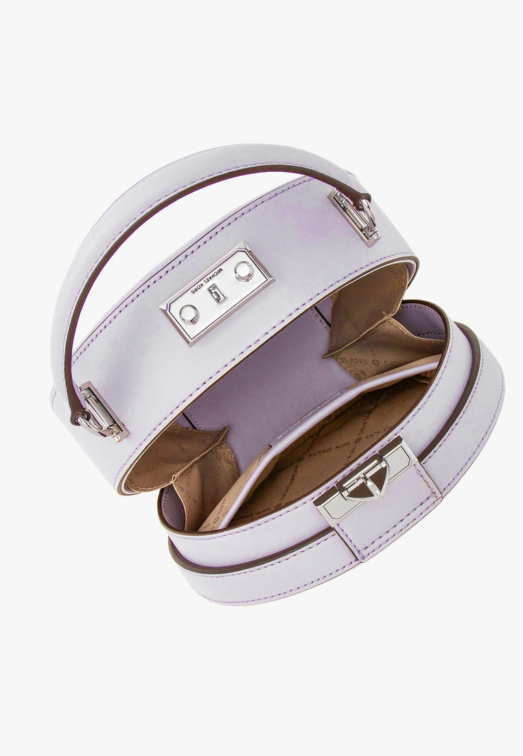 Michael Kors Serena Small Pebbled Leather Crossbody Bag Light Purple